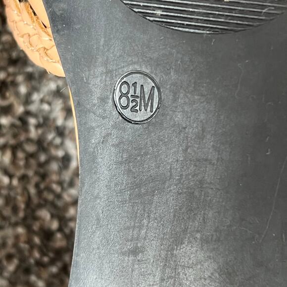 Nanette Lepore Flats Shoes Womens 8.5 Tan Woven Faux Leather Slip On Pointy - Picture 15 of 16